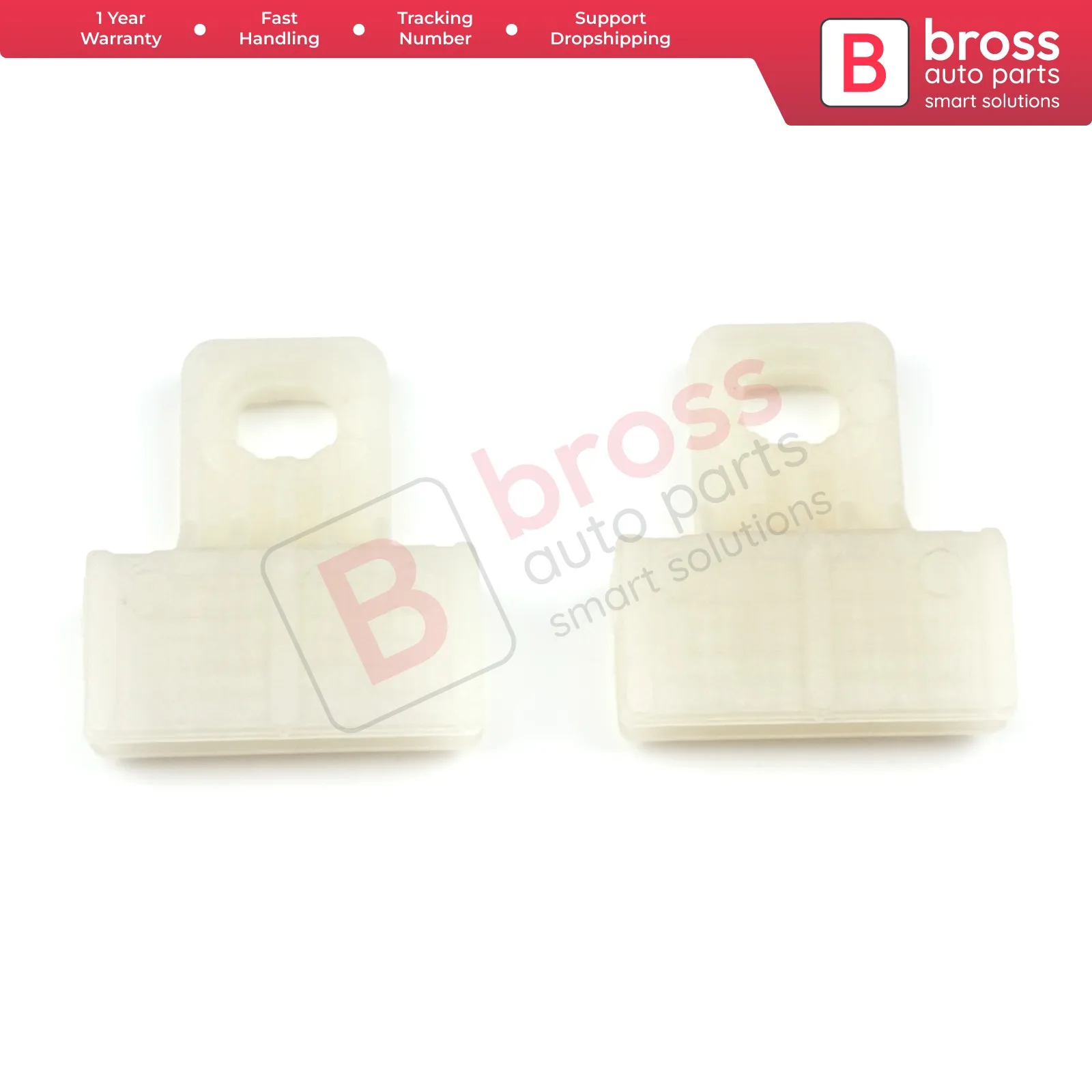 

Bross Auto Parts BWR5050 2 Pieces Electrical Power Window Regulator Glass Channel Slider Sash Connector Clips Ship From Turkey