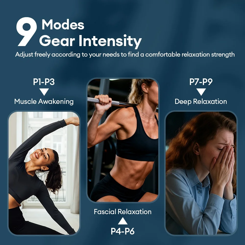 66 Heads Fascia Gun High-Frequency Vibration Body Massage Gun Back Waist Massager Neck Shoulder Massage Muscle Masajeador