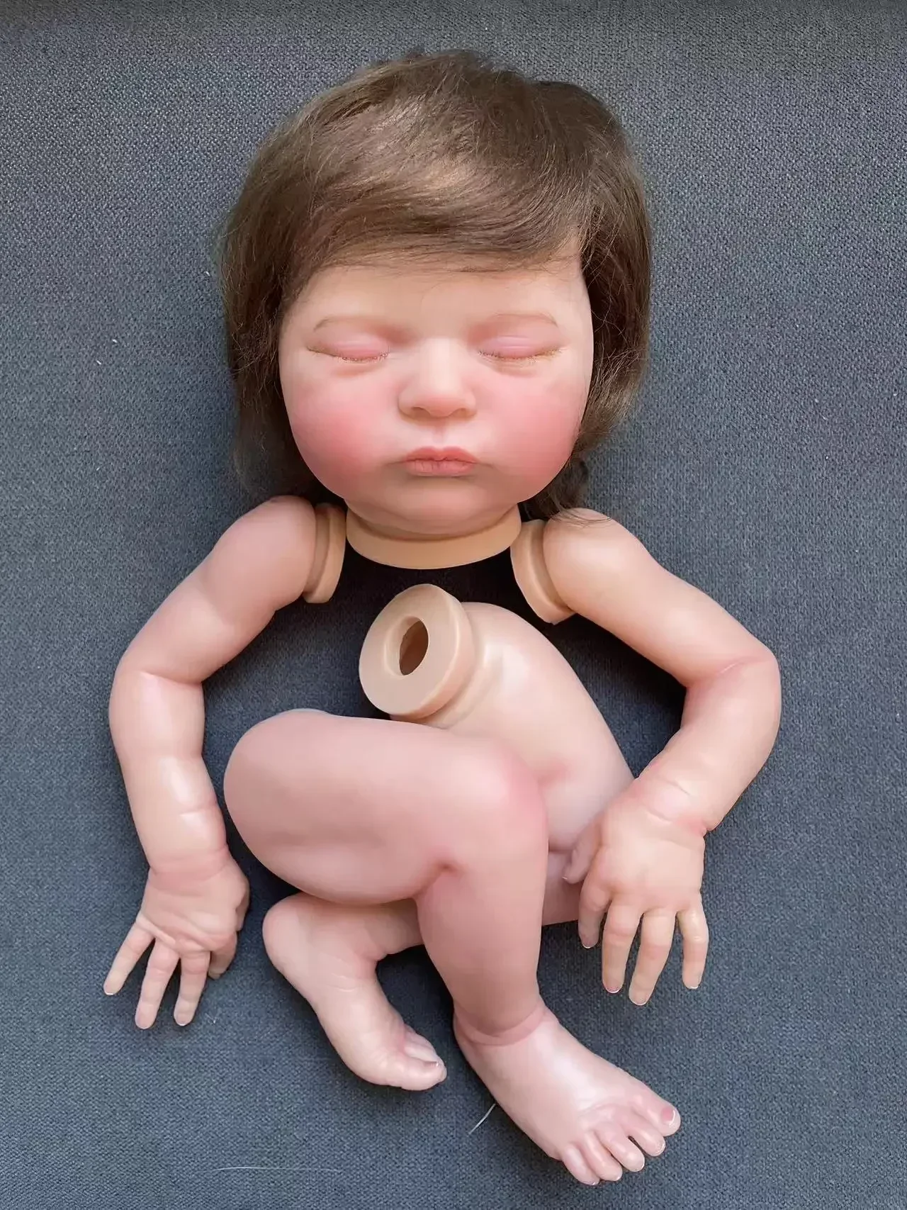 19'' Laura Sleeping Reborn Doll Kits Lifelike Soft Touch Already