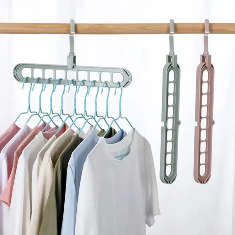 Space Saving 9 Hole Wardrobe Storage Rack