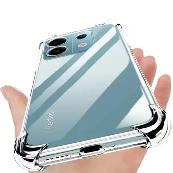 New Shockproof Clear Silicone Soft Case For Xioami Redmi Note 13 12 12S 11 11S 10 Pro Plus Turbo Speed Case For Redmi 13C 12C