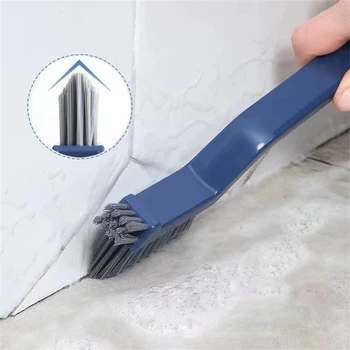 Spazzola multiuso per la pulizia degli spazi del pavimento delle piastrelle del bagno, scanalatura della finestra, spazzola per la pulizia delle mani, strumento da cucina per l'angolo della parete della casa 1