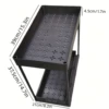 Durable Multipurpose  Organizer Rack - Stylish Black Shelving Unit for Bathroom, Kitchen & Under Sink Use - Effortless Spice Bot 4