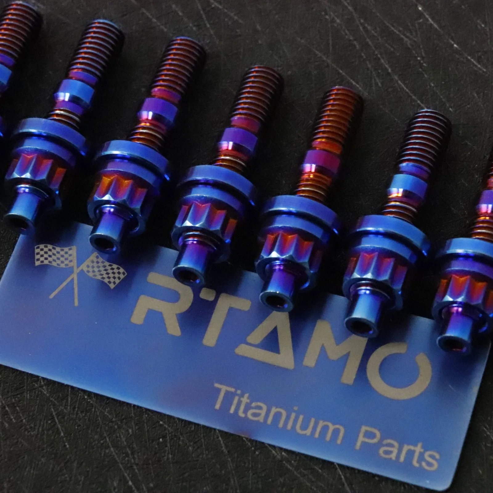 Titanium Intake or Exhaust Manifold Stud Kit Burnt Blue (10 Pieces Kit) For Dodge SRT-4 intake manifold