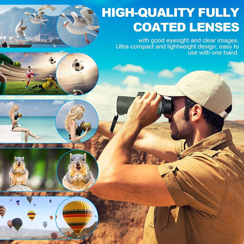 80X100 Hd Monocular Telescope 8000M Long Range Zoom Bak4 Prism Telescope with/without Tripod Phone Clip Hunting Outdoor Camping 2