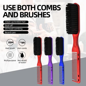 Pettine per Barba a 8 Colori, Spazzola da Barba a Due Lati per Uomo, Strumento per Acconciatura e Styling dei Capelli da Salone