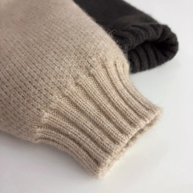 Kids Knitted Cartoon Sweaters Patchwork Pullover Outwear