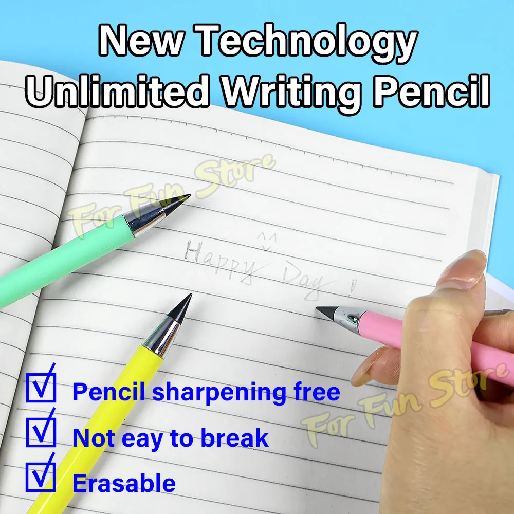 Infinity Pencils Inkless Reusable Eternity Pencil for Writing Drawing 6 PCS/Set