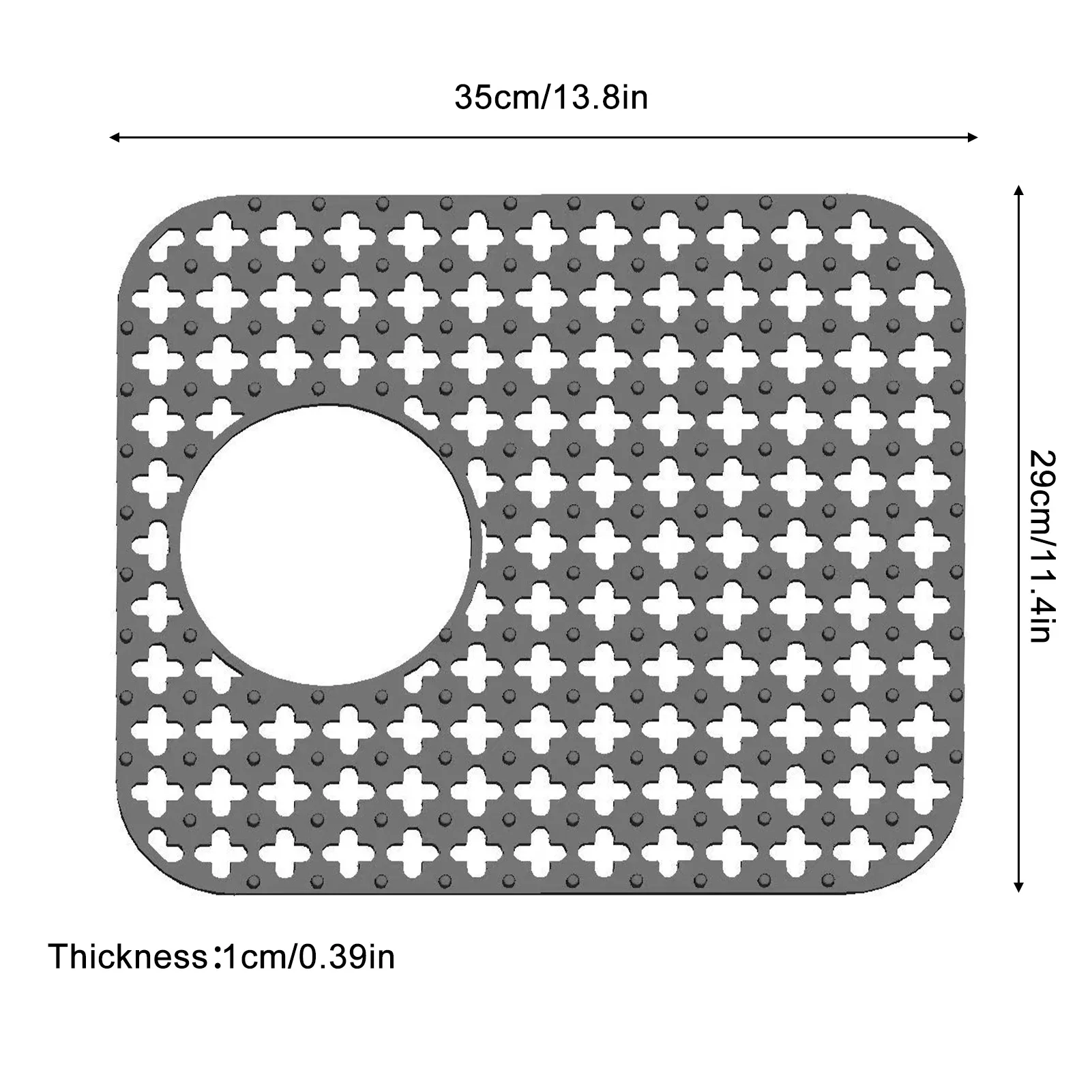 Quick Drain Sink Mat Anti Slip Silicone Sink Mat Drying Dishes Heat Insulation Protector Kitchen Tableware Bathroom Drying Mats