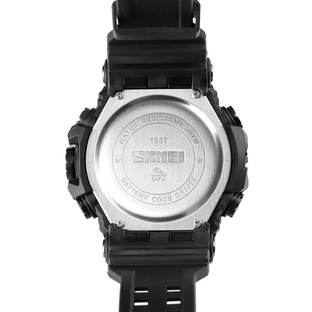Skmei Multifunctional Chrono Digital Watches Mens Dual Movement 3 Time Sport Wristwatch Waterproof Electronic Clock Reloj Hombre 2