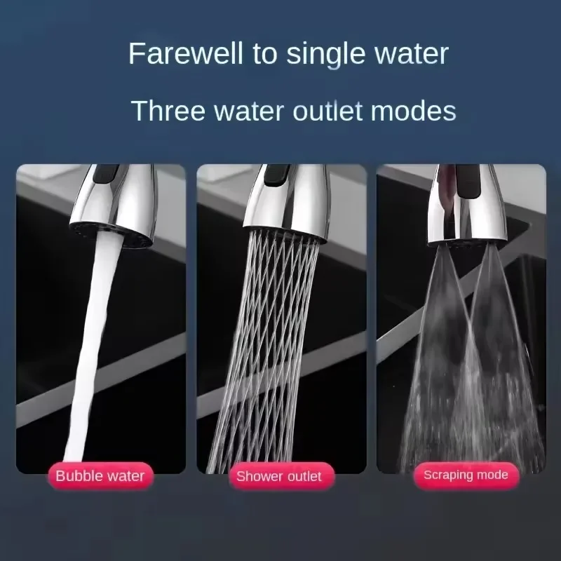 3 in1 Kitchen Replaceable Faucet Sprayer Nozzle ABS Durable Water Tap Water Basin Sink Shower Spray Head Multifunctional Hydrant 5