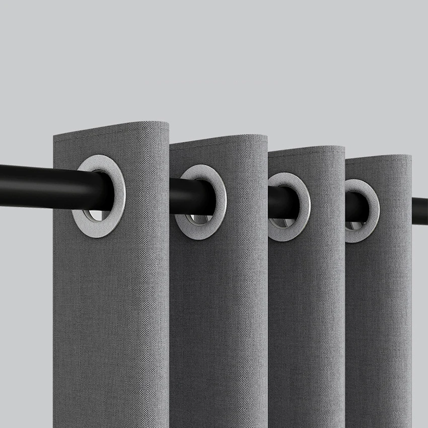 

Imitation Linen Shower Curtain with Big Rings Bathroom Waterproof Thick Fabric Bath Curtains Bathtub Large Modern Bathing Cover