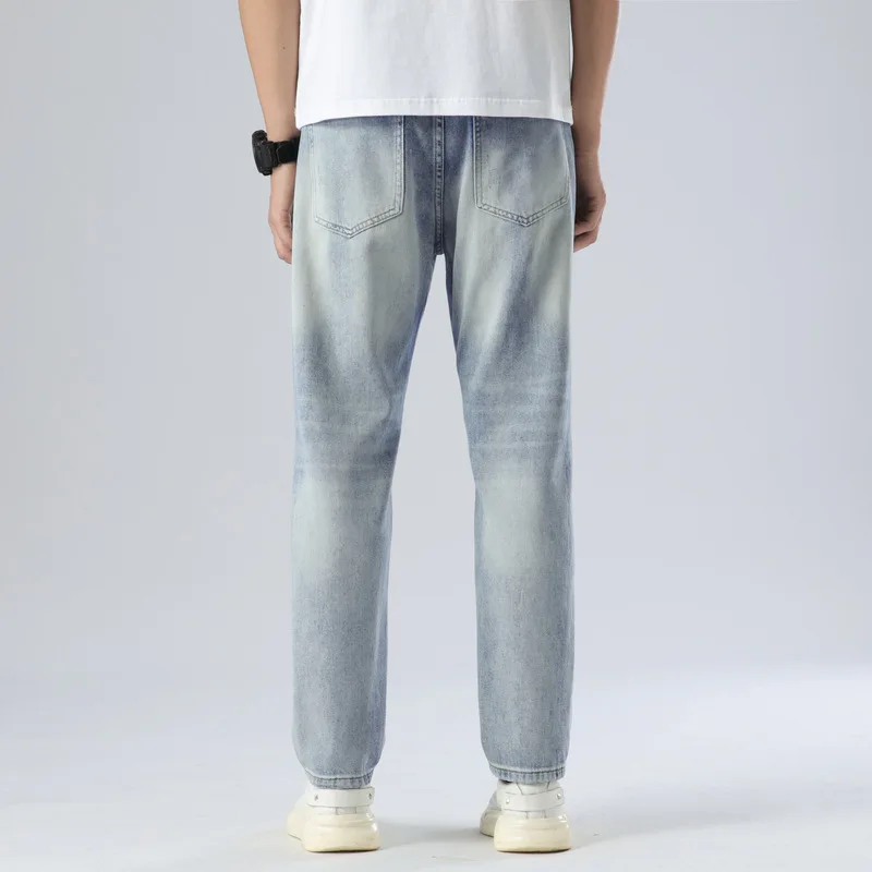 Jeans for Men  Slim Simple Distressed Skinny Trousers Casual Fashion Streetwear Denim Pants