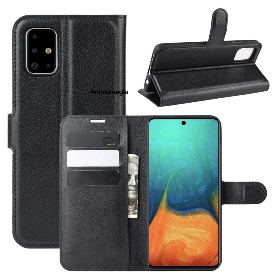 A716 Custodia Protettiva Per Samsung Galaxy A71 (6.70In) Cover Wallet Card Book Style Flip Leather Protect Black 71A A 71 716 A716F A7156