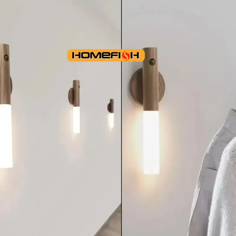 1 יחידה תאורת לילה חכמה לגילוי תנועה בגוף האדם, תאורת קיר נטענת LED לארונות ומסדרונות, תאורת קיר אינדוקטיבית לשירותים ביתיים