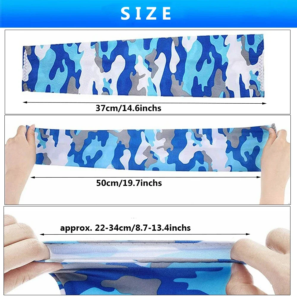 2Pcs Unisex Cooling Arm Sleeves Cover Sports Running UV Sun Protection Outdoor Men Fishing Cycling Quick Dry Arm Warmer 2