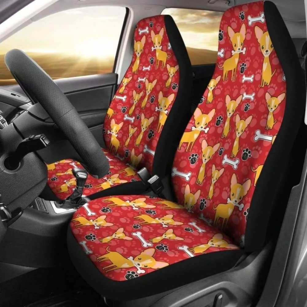 

Chihuahua Car Seat Covers 06 091114,Pack of 2 Universal Front Seat Protective Cover