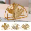Art Modern Nordic Napkin Holder Golden Iron Tissue Boxes Desktop Serviette Paper Napkin Holder For Cafe Table Restaurant Decor 2