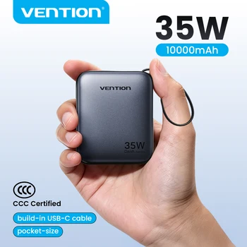 Vention CCC 10000mAh 35W Power Bank Ricarica Rapida Portatile Mini 3C PowerBank per iPhone 17 Xiaomi Caricabatterie Esterno di Riserva