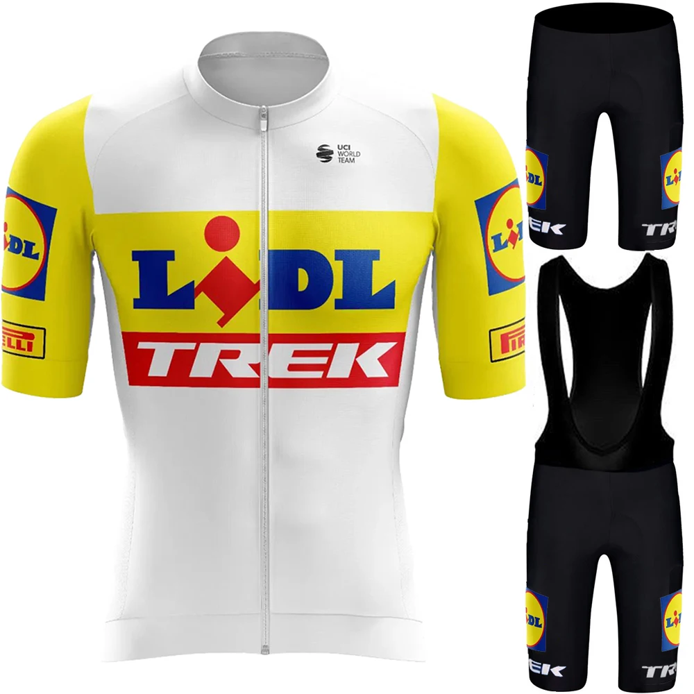 

Cycling Mtb TREK Men's Summer Jersey Clothes 2024 Clothing Man Equipment Bike Bib Short Sportswear Suit Tricuta Road Pants Set