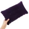 Super-thick Flocking Fabric Inflatable Pillow Portable Travel Pillow for Outdoor Activities (Dark Blue) 3