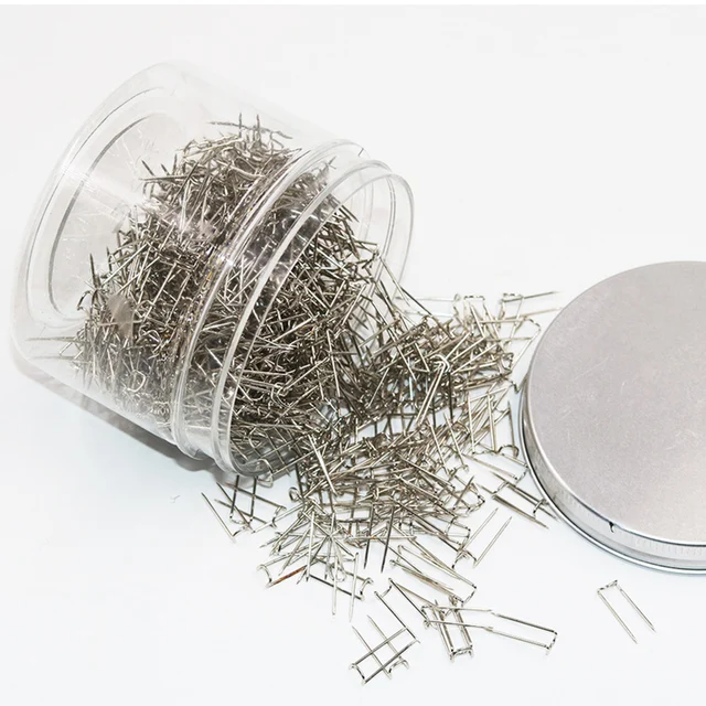 100 Spilli A U In Acciaio Inox - Per Cucito, Fai Da Te, 23 Mm, Con Scatola - Foto 10