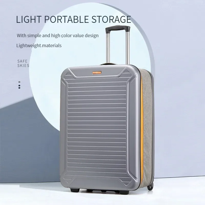 MiFuny Rolling Luggage Folding ABS Foldable Trolley Case Portable Storage Luggage Carry on Luggage with Wheels Travel Suitcase