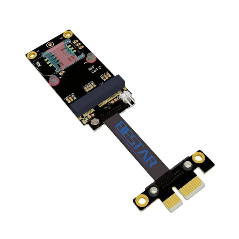 Pci-E Pcie 1X A Mini Pcie Mpcie Wifi Adapter Card Riser Extender Cable X1 5Cm-100Cm 1Ft 2Ft 3Ft Gen3.0 8Gbps