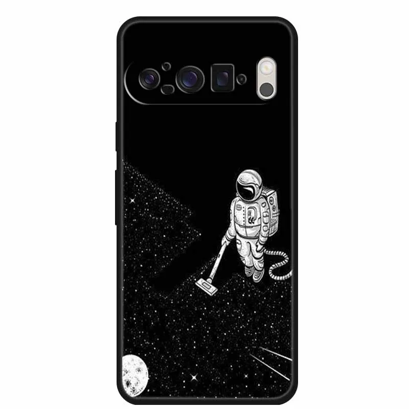 Space-Themed Soft Silicone TPU Phone Case - Astronaut Design