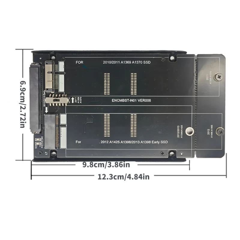 USB3.0 Cable Adapter Card Easy Connection for 2012 1425/1398/1466/1465 SSDs Replacement 12+6Pin SSDs Converter