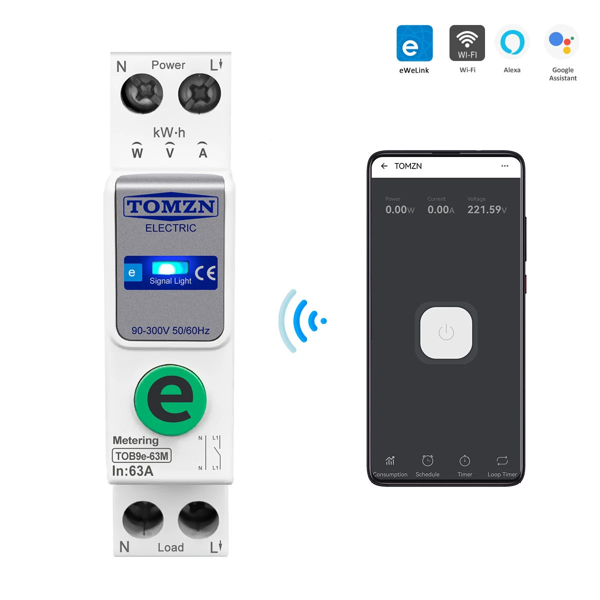 tomzn medidor de energia inteligente ewelink wifi monitoramento 03