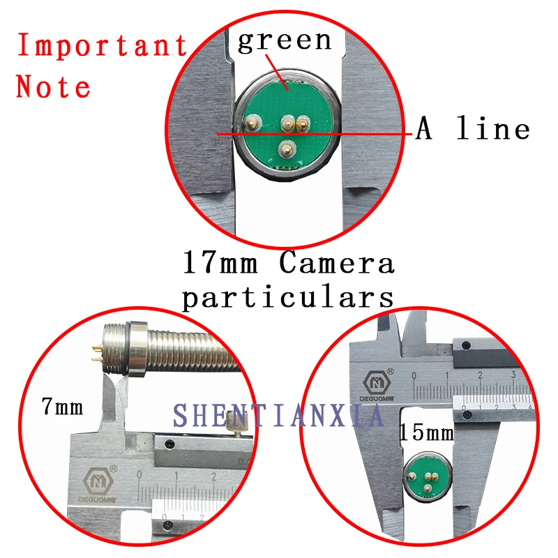 17-23mm Pipeline Inspection with 6/12Pcs Led Lights Drain Pipe Sewer Snake Video Camera Head Wall Inspection Camera Replace He inspection camera,mini endoscope camera