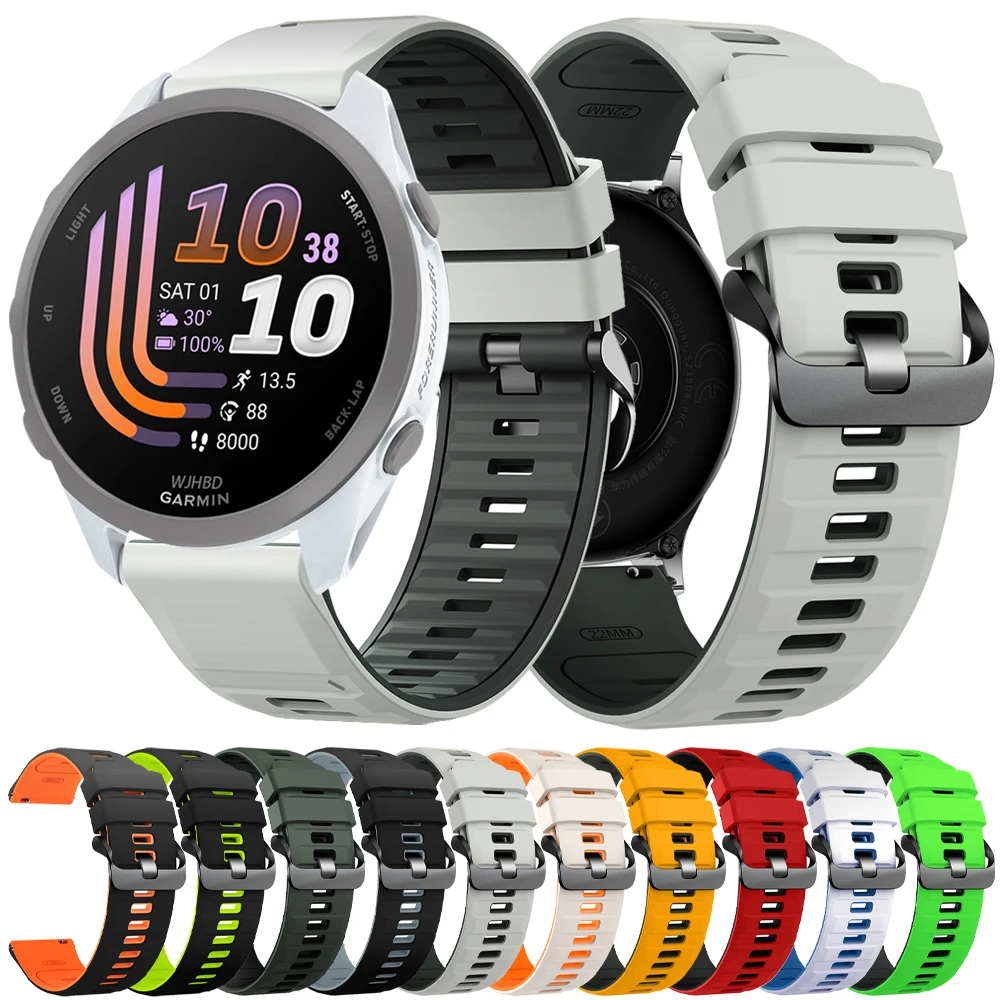 Silicone Replacement Strap for Garmin and Swatch Watches - 20/22mm Band Bracelet