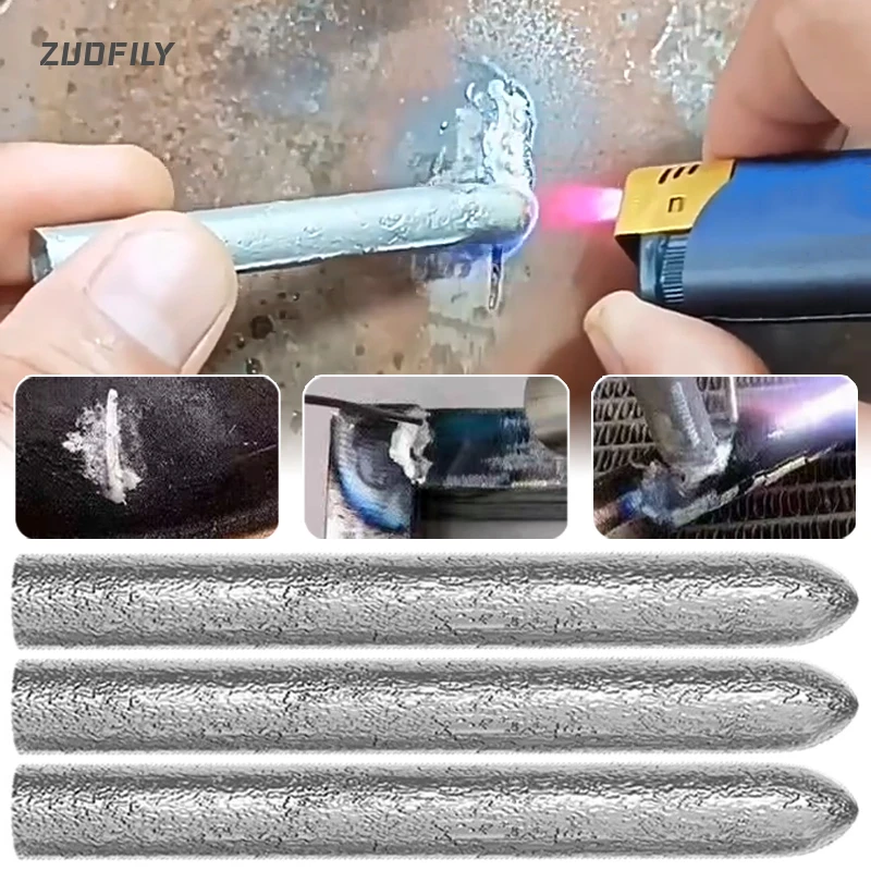 3/9/12/30pcs Low Temperature Welding Rod Easy Weld Rod for Copper Iron Stainless Steel Aluminum Metal Soldering Repairing Rods