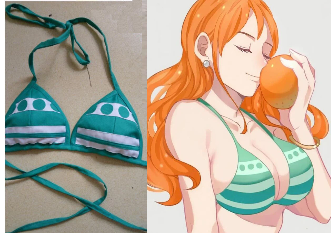 Costume de Soutien-Gorge Nami Cosplay pour Femme, Haut, Bikini, Maillots de  Bain, Lolita Punk, Uniforme Trempé, Halloween, Boa Hancock Zoro,  Sous-Vêtements