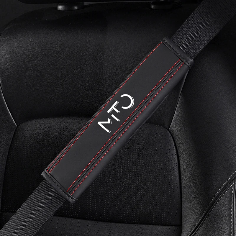 Leather Car Seat Belt Shoulder Guard Pads Covers For Alfa Romeo Mito