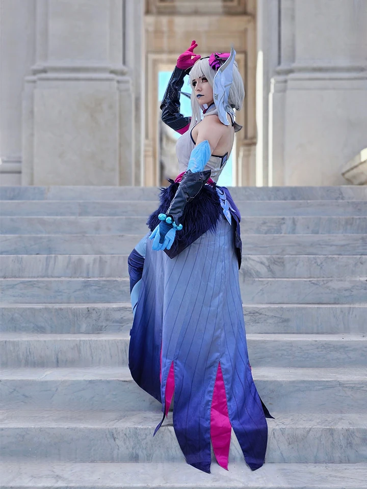 LOL Snow Moon Morgana Cosplay Costume Full Set