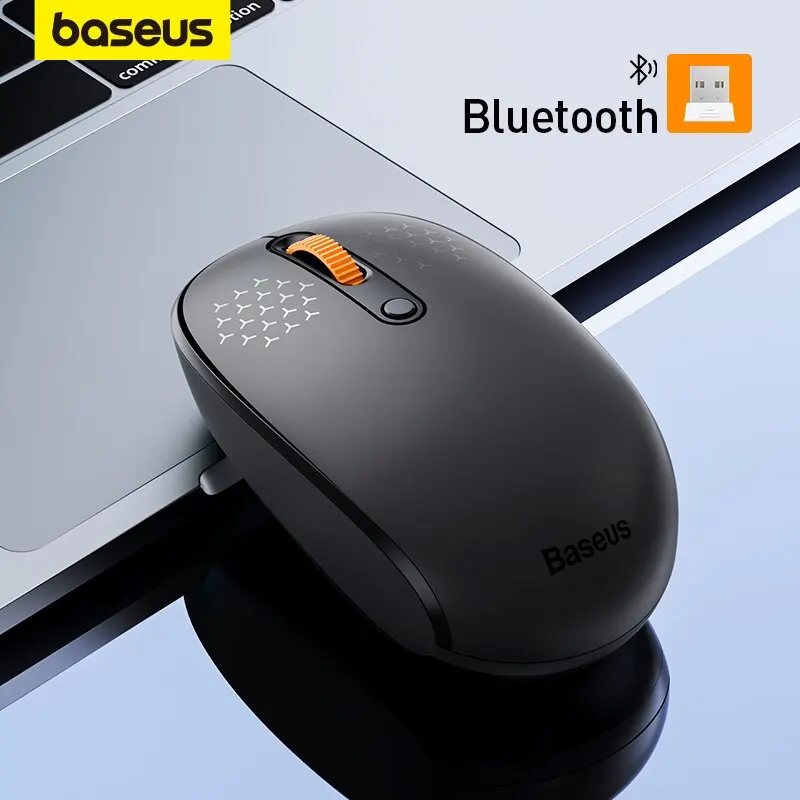 Baseus F01B Mouse Wireless Bluetooth 5.0 Mouse 1600 DPI Silent Click For MacBook Tablet Laptop PC Gaming Accessories