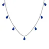 ‌Genuine S925 Sterling Silver Waterdrop Necklace | Cubic Zirconia Adjustable Chain | Tri-Color Jewelry Gift for Her, Anniversary 6