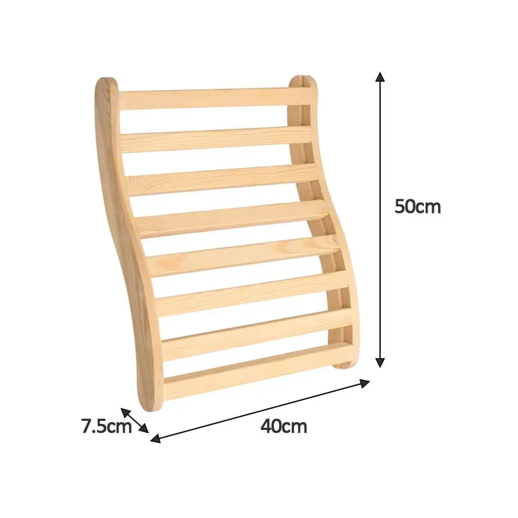 Sauna Backrest Pillow Ergonomic Backrest Sauna Accessories Sauna Chair Back Wooden for Sauna Barrel Sauna Bathing Steam Room images - 6