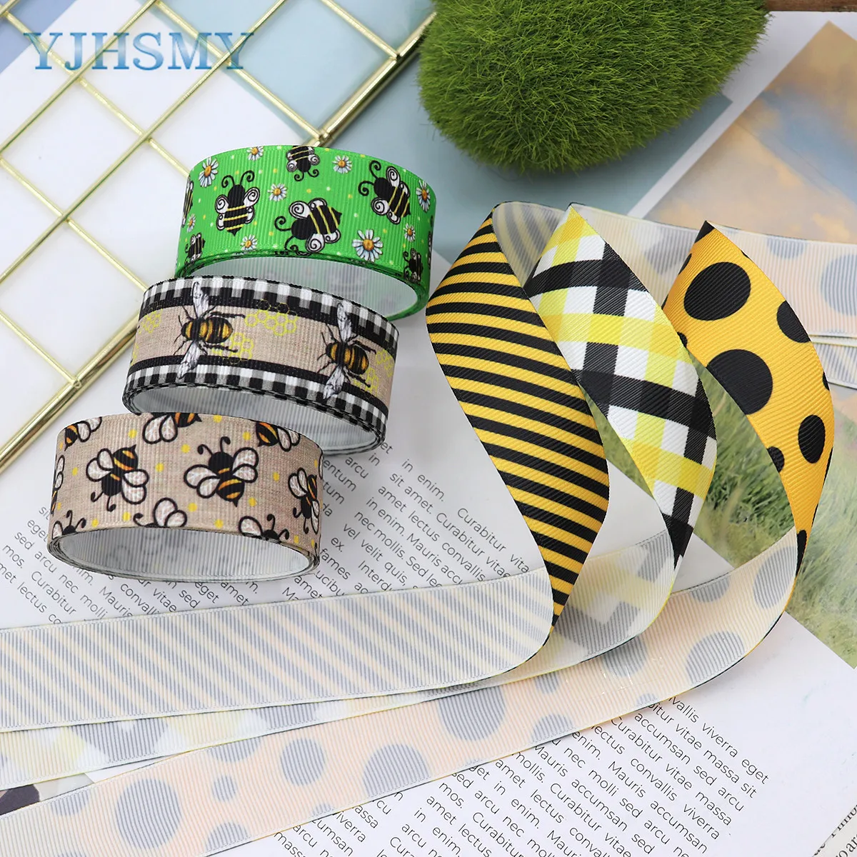 Bumble Bee Grosgrain Ribbon