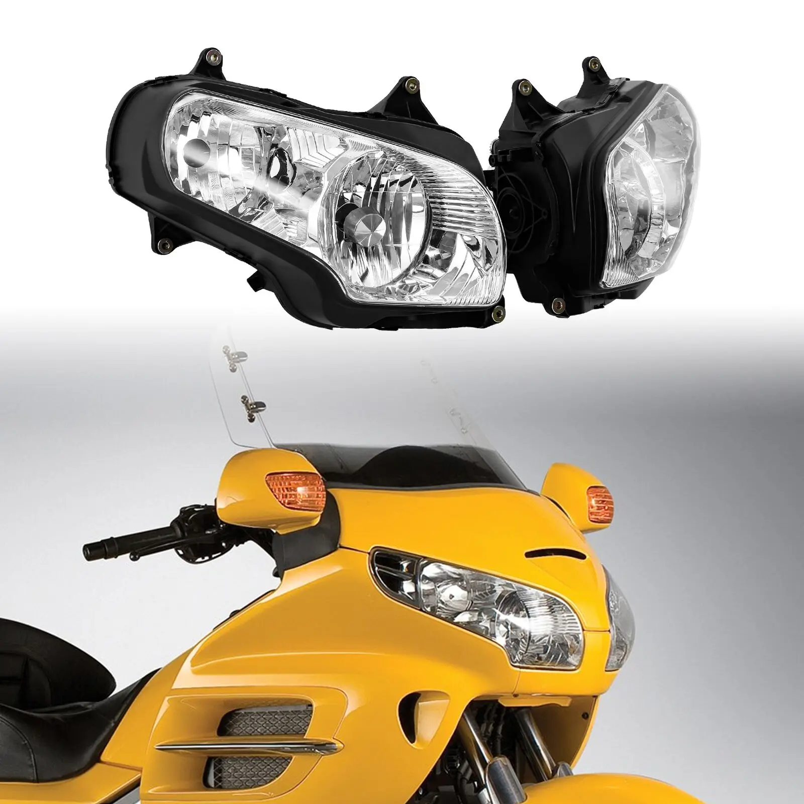 Motorcycle Headlight Head Light Lamp Assembly For Honda Goldwing 1800 GL1800 2001 2011 10 09 08