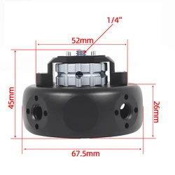 Rosette Side Handle with Circular Ball Extension and 1/4 M6 Screw Adapter (1 4 Screw Type)