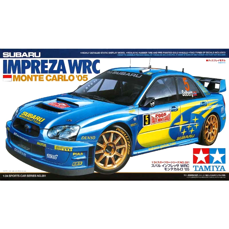 

TAMIYA 1:24 Scale Plastic Car Assembly Model Impreza WRC Monte Carlo's 05 Model Car Collection Toy Building Kit DIY 24281