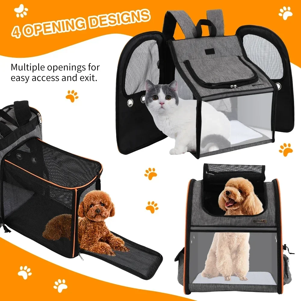 Small Medium Dog Cat Carrier Backpack Pet Travel Hiking Bag for Dogs And Cats on Travel And Hiking Trips