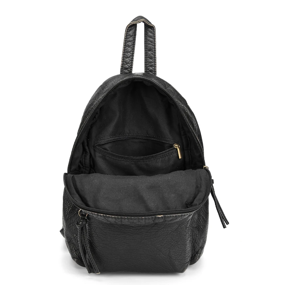 Annmouler Vintage Women Small Size Backpack Bronze School Daypack Soft Leather Bag for Women Everyday Use Gift Bag 5