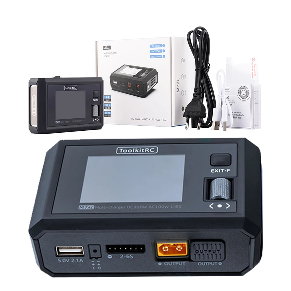 

ToolkitRC M7AC Dual Smart Charger switch between XT30 and XT60 output Signal Tester