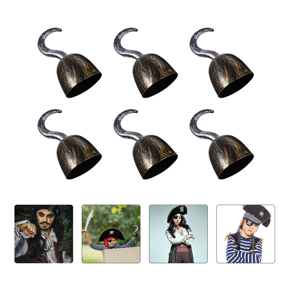 

Pirate Hook Toy Halloween Props Decorative Hooks Plastic Party Fake Cosplay Simulate Bronze Toys Costume