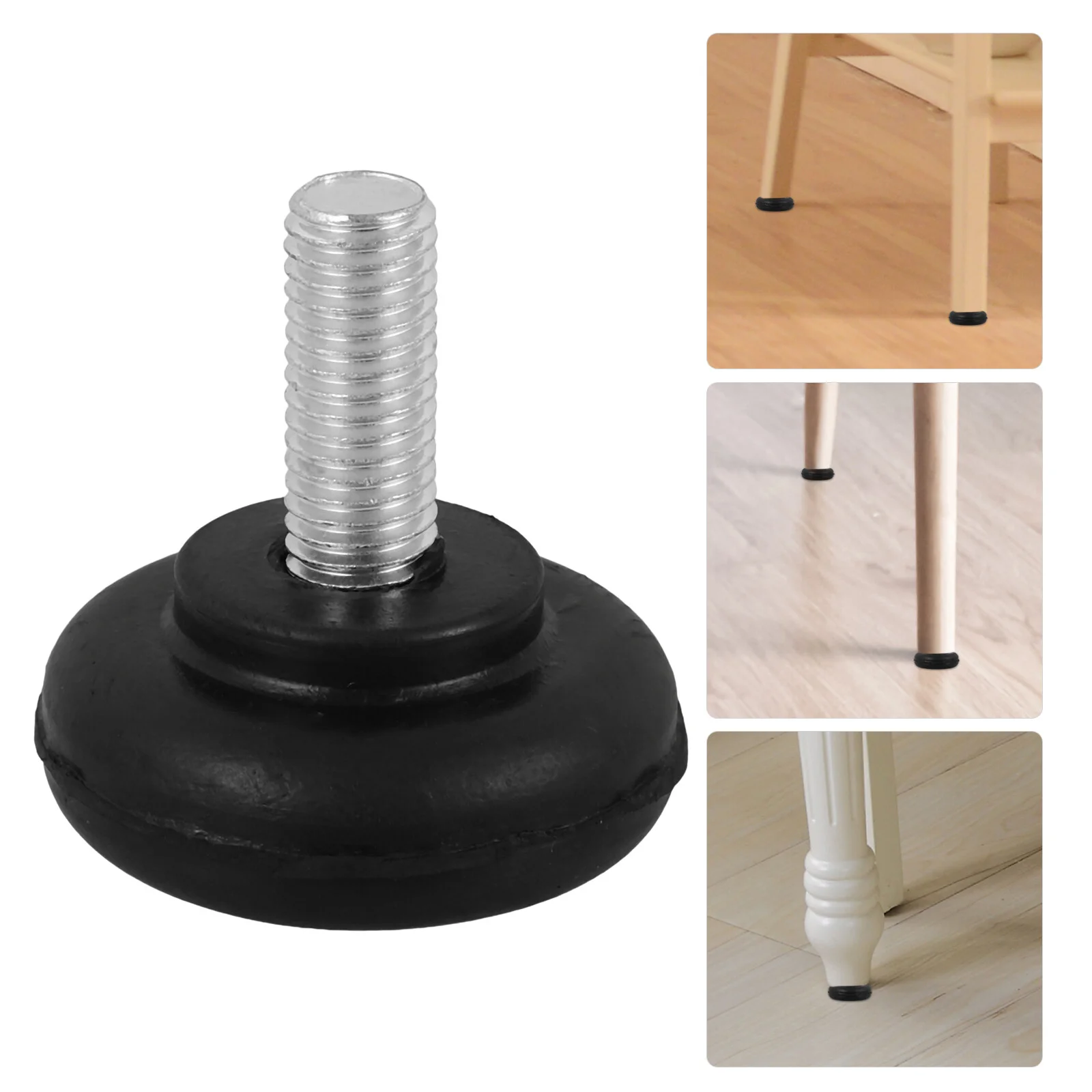 

4 Pcs Shock Absorber Table Foot Pad Feet Furniture Leveler Leveling Rubber Chassis