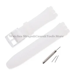 Soft Silicone Sports Watch Band - Rubber Strap Replacement - 16mm (Translucent)